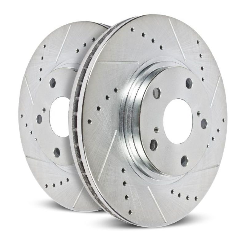 Power Stop 11-14 Chrysler 200 Rear Evolution Drilled & Slotted Rotors - Pair