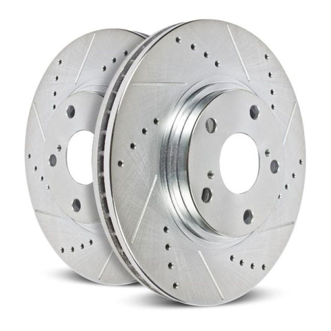 Power Stop 05-10 Chrysler 300 Front Evolution Drilled & Slotted Rotors - Pair