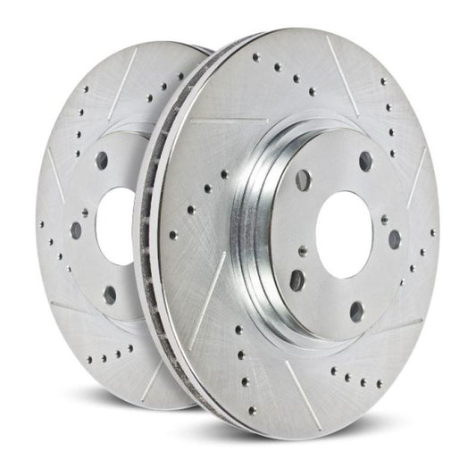Power Stop 11-14 Chrysler 200 Rear Evolution Drilled & Slotted Rotors - Pair
