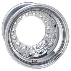 Weld Wide 5 HS Direct MT 15x12 / 5x10.25 BP / 5in. BS Polished Assembly - Mod Beadlock w/6-Dzus Cvr