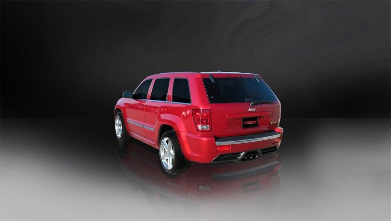 CORSA Performance - Corsa 06-10 Jeep Grand Cherokee 6.1L SRT-8 V8 Black Sport Cat-Back Exhaust - Demon Performance