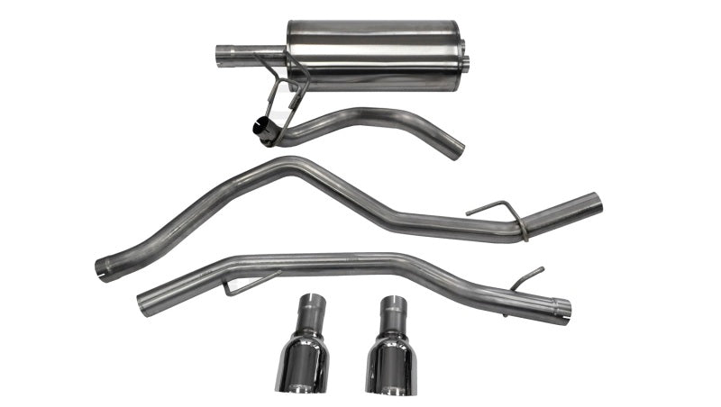 CORSA Performance - Corsa 09-14 Dodge Ram 1500 4.7L Quad/Crew Cab/Short Bed Polished Dual Exit Cat-Back Exhaust - Demon Performance