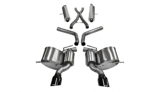 CORSA Performance - Corsa 12-14 Jeep Grand Cherokee 6.4L V8 Black Sport Cat-Back Exhaust - Demon Performance