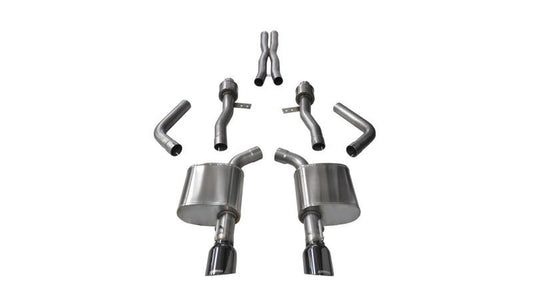 CORSA Performance - Corsa 15-16 Dodge Charger SRT / Scat Pack / R/T 6.4L Black Sport Cat-Back Exhaust - Demon Performance