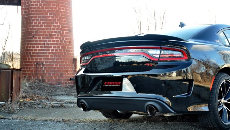 CORSA Performance - Corsa 15-16 Dodge Charger SRT / Scat Pack / R/T 6.4L Polished Sport Cat-Back Exhaust - Demon Performance
