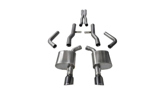 CORSA Performance - Corsa 15-16 Dodge Charger SRT/Scat Pack/R/T 6.4L Black Xtreme Cat-Back Exhaust - Demon Performance