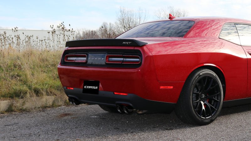 CORSA Performance - Corsa 15-17 Dodge Challenger Hellcat Dual Rear Exit Extreme Exhaust w/ 3.5in Black Tips - Demon Performance
