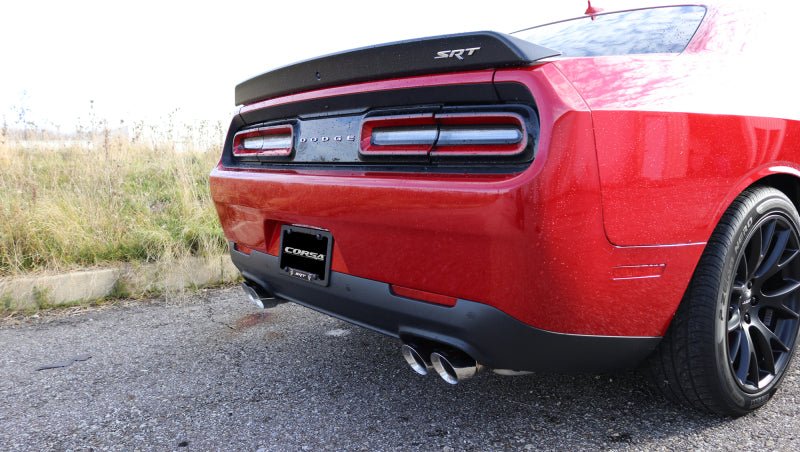 CORSA Performance - Corsa 15-17 Dodge Challenger Hellcat Dual Rear Exit Extreme Exhaust w/ 3.5in Polished Tips - Demon Performance