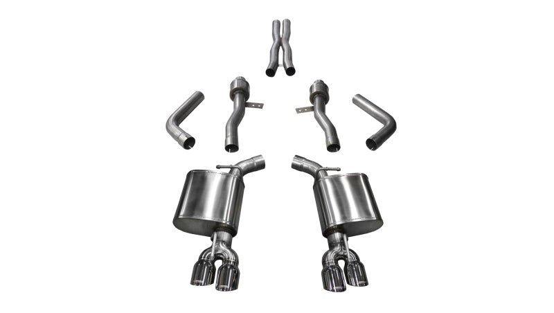 CORSA Performance - Corsa 15-17 Dodge Challenger Hellcat Dual Rear Exit Sport Exhaust w/ 3.5in Polished Tips - Demon Performance