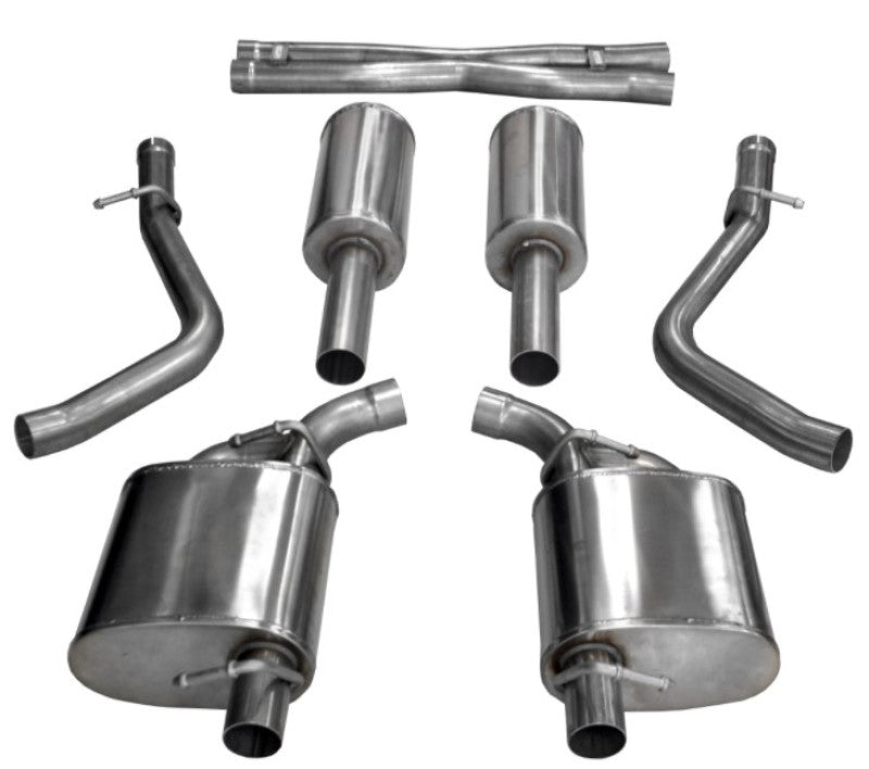 CORSA Performance - Corsa 15-20 Dodge Charger/300 Sedan 3.6L 2.5in Cat-Back Dual Rear Exit (re-uses stock exhaust bezel) - Demon Performance