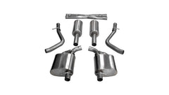 CORSA Performance - Corsa 15-20 Dodge Charger/300 Sedan 3.6L 2.5in Cat-Back Dual Rear Exit (re-uses stock exhaust bezel) - Demon Performance