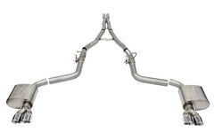 CORSA Performance - Corsa 15-21 Challenger SRT/Hellcat/Demon/Redeye 2.75in Valved CB DR Exit w/ Twin 3.5in Pol Pro Tips - Demon Performance