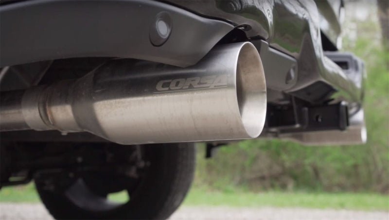 CORSA Performance - Corsa 2019 Ram 1500 5.7L Crew Cab w/ 57in or 76in Bed Cat-Back Dual Rr Exit 5in Satin Polished Tips - Demon Performance
