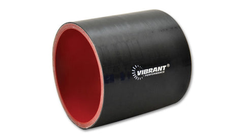 Vibrant Silicone Straight Hose Coupler 3.125in ID x 3.00in Long - Gloss Black