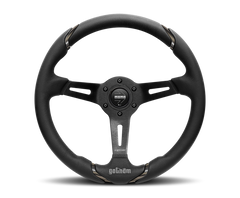Momo Gotham Steering Wheel 350 mm - Black Leather/Black Spokes