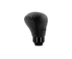 Momo Anatomico Shift Knob - Black Leather, Black Stitching