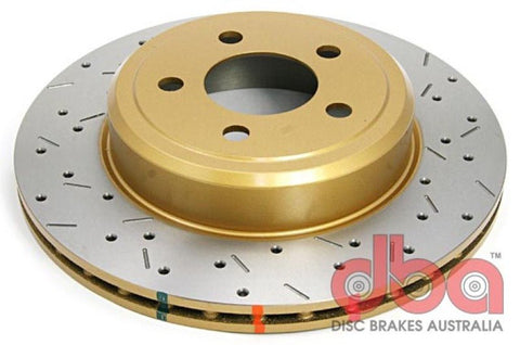 DBA - DBA 08-09 Charger / Magnum / Challenger w/o Brembo Brakes Rear Drilled & Slotted 4000 Series Rotor - Demon Performance
