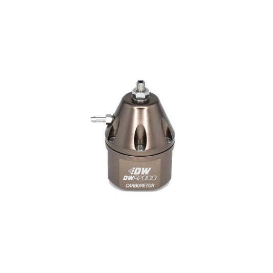 DeatschWerks - DeatschWerks DWR2000 Carburetor 3-20PSI Adjustable Fuel Pressure Regulator - Titanium - Demon Performance