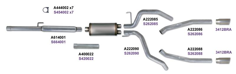 Diamond Eye Performance - Diamond Eye KIT 3in CB DUAL SS: DODGE 1500 2009-12 HEMI - Demon Performance