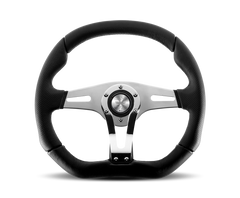 Momo Trek RSteering Wheel - Trek R/350 mm mmeter -  Black AirLeather/Brshd Al Spokes