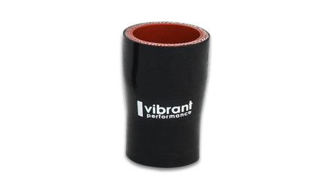 Vibrant Silicone Reducer Coupler 1.625in ID x 1.25in ID x 3.00in Long - Black