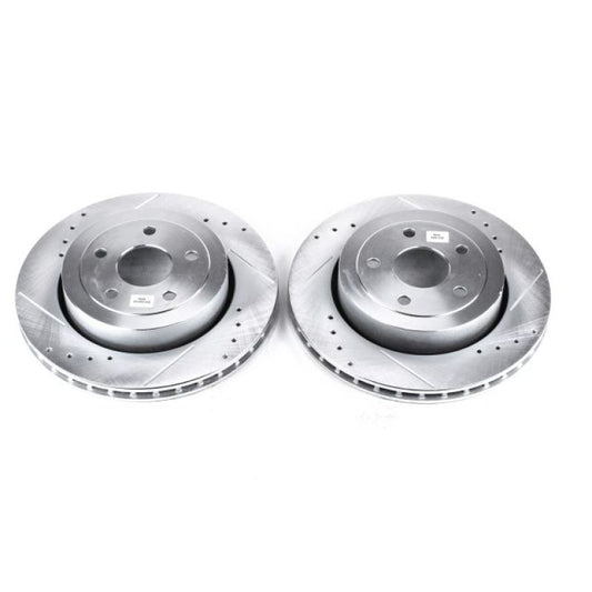 Power Stop 06-10 Jeep Grand Cherokee Rear Evolution Drilled & Slotted Rotors - Pair