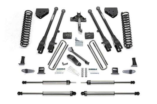 Fabtech - Fabtech 08-10 Ford F450/550 4WD 6in 4Link Sys w/Coils & Dlss Shks - Demon Performance