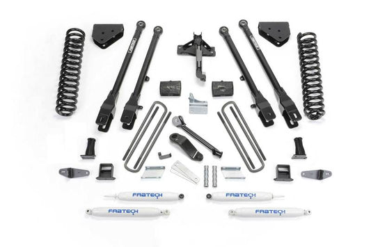 Fabtech - Fabtech 08-10 Ford F450/550 4WD 6in 4Link Sys w/Coils & Perf Shks - Demon Performance
