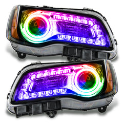 Oracle 11-14 Chrysler 300C SMD HL Black - NON HID - ColorSHIFT DRL - ColorSHIFT w/ Simple Controller