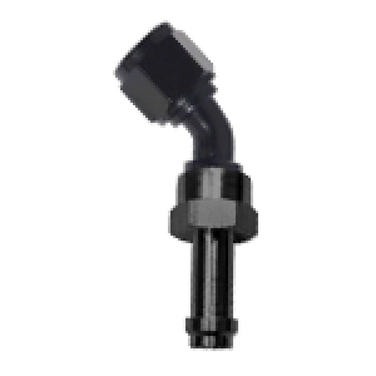 Fragola - Fragola -8AN 45 Degree EZ Street Hose End Black - Demon Performance