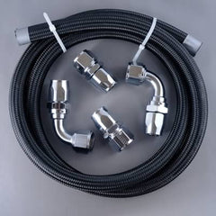 Fragola - Fragola Vacuum Pump Plumbing Kit (-12AN) Black - Demon Performance