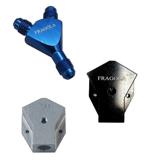 Fragola - Fragola Y-Fitting -8AN Male Inlet x -6AN Male Outlets Black - Demon Performance