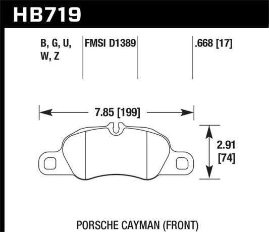Hawk Performance - Hawk 2013 - 2016 Porsche 911 Series Performance Ceramic Front Brake Pads (Does not fit S models) - Demon Performance