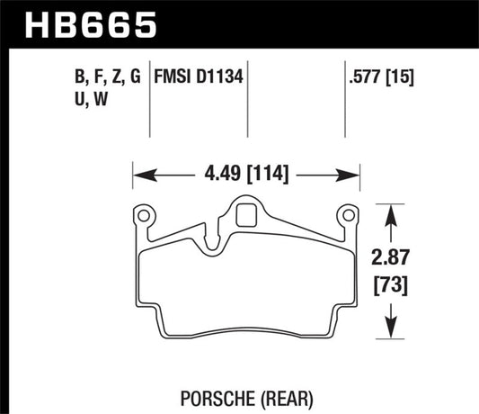 Hawk Performance - Hawk 2014 - 2015 Porsche Cayman Performance Ceramic Street Rear Brake Pads - Demon Performance