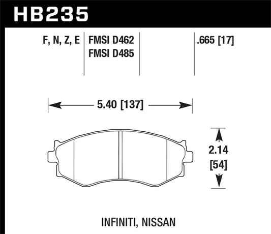Hawk Performance - Hawk 91 - 96 Infiniti G20/ Nissan 240SX/ Sentra HPS Street Front Brake Pads - Demon Performance