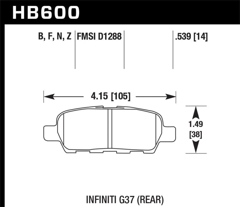 Hawk Performance - Hawk Infiniti G35 Sport/G37 / 08 - 10 Nissan Rogue / 07 - 09 Sentra SE - R / 10 Sentra SE - R M/T HPS Street - Demon Performance