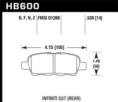 Hawk Performance - Hawk Infiniti G35 Sport/G37 / 08 - 10 Nissan Rogue / 07 - 09 Sentra SE - R / 10 Sentra SE - R M/T Performanc - Demon Performance