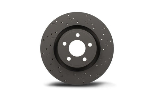 Hawk Performance - Hawk Talon 2010 Chrysler 300 C RWD / w/Vented Rear Discs Drilled and Slotted Rear Brake Rotor Set - Demon Performance