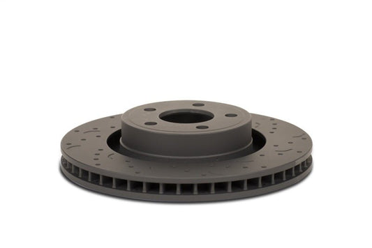 Hawk Performance - Hawk Talon 2015 Ford Mustang 320mm w/ performance pkg. Drilled and Slotted Rear Brake Rotor Set - Demon Performance