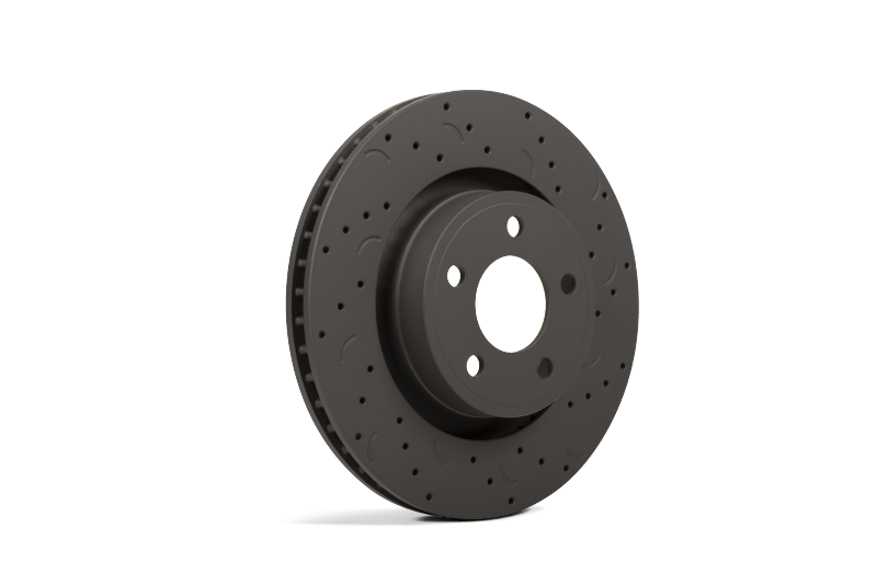 Hawk Performance - Hawk Talon 2015 Ford Mustang V Brembo Package Drilled and Slotted Front Brake Rotor Set - Demon Performance