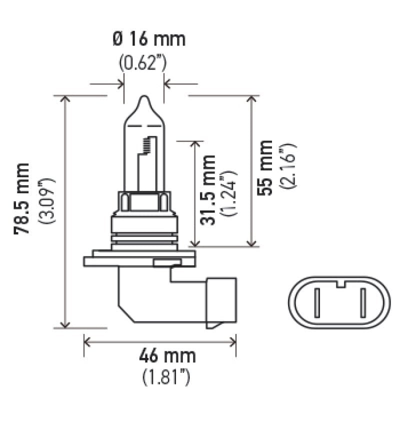 Hella - Hella 9005/HB3 12V 100W P20d T4 Halogen Bulb - Demon Performance