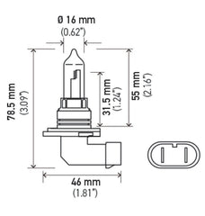 Hella - Hella 9005/HB3 12V 100W P20d T4 Halogen Bulb - Demon Performance