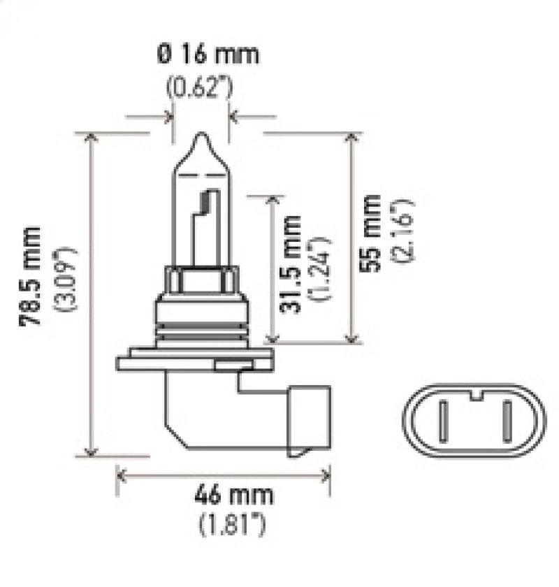 Hella - Hella 9005/HB3 12V 100W P20d T4 Halogen Bulb - Demon Performance