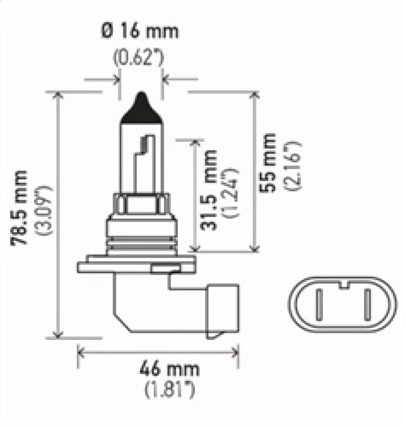 Hella - Hella 9006 12V 55W Halogen Bulb - Demon Performance