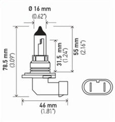 Hella - Hella 9006 12V 55W Halogen Bulb - Demon Performance