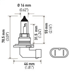 Hella - Hella 9006 12V 55W Halogen Bulb - Demon Performance