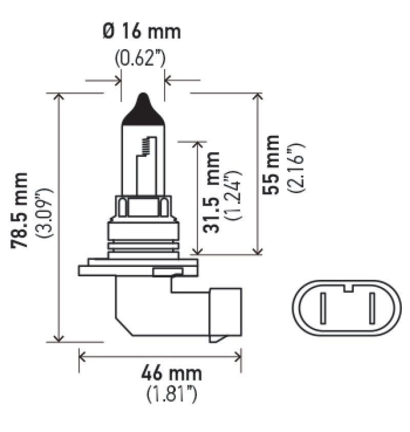 Hella - Hella 9006 12V 55W Halogen Bulb - Demon Performance