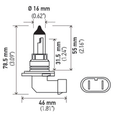 Hella - Hella 9006 12V 55W Halogen Bulb - Demon Performance