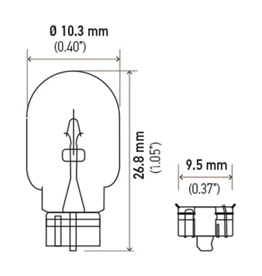 Hella - Hella Bulb 194 12V 4W W2.1x9.5d T3.25 (Min. Order QTY 10) - Demon Performance
