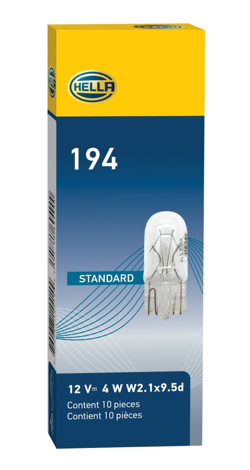 Hella - Hella Bulb 194 12V 4W W2.1x9.5d T3.25 (Min. Order QTY 10) - Demon Performance